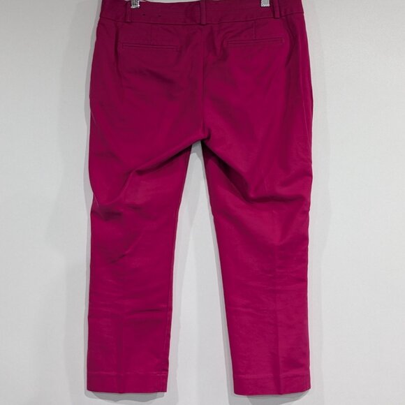 Banana Republic Factory Cropped Martin Fit Pants Raspberry Pink Size 8P - Picture 2 of 4